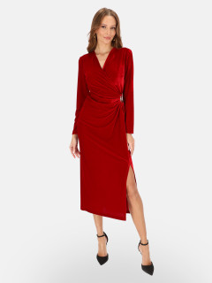  Czerwona wieczorowa welurowa sukienka L’AF Vanessa