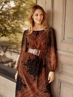  Sukienka w kwiatowo-geometryczny wzór L'AF Verona