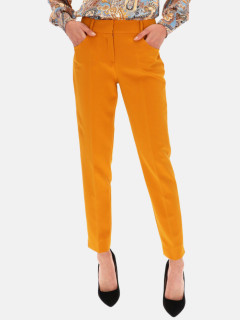  Klasyczne musztardowe spodnie w kant z wysokim stanem L'AF Colet