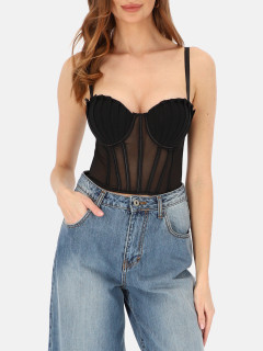  Elegancki czarny modelujący gorset L'AF Gaja