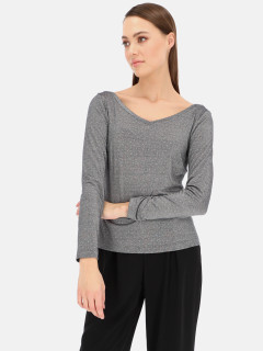  Dzianinowa srebrna bluzka Potis & Verso Milen