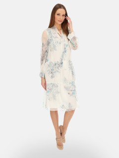  Jedwabna sukienka z florystycznym printem i wiązaniem przy dekolcie L’AF Margo 