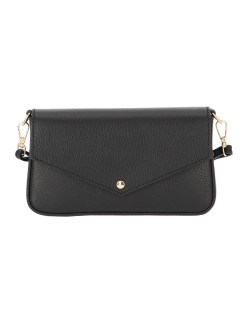  Czarna elegancka kopertówka damska na łańcuszku L'AF