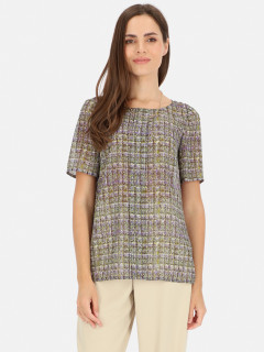  Bluzka damska w drobną kratę Potis & Verso Jordan