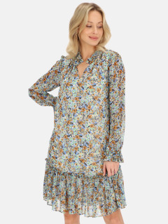  Zwiewna sukienka w kwiaty z falbanką L'AF Zoom