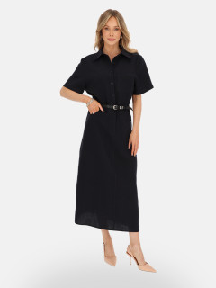  Granatowa sukienka koszulowa midi L’AF Febi