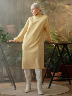  Żółta dzianinowa sukienka Azuri