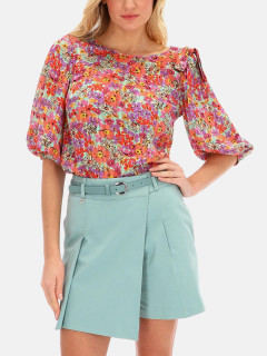  Szorty z asymetryczną kopertową zakładką L'AF MINT