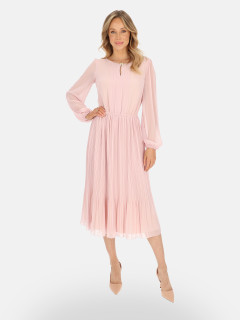  Wizytowa różowa sukienka z plisami L'AF Capri