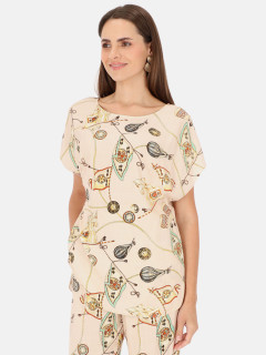  Wiskozowa bluzka damska w balony i flagi L'AF Siena