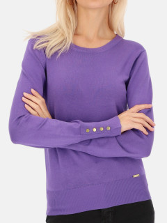  Jednokolorowy sweter z okrągłym dekoltem L'AF Alpi