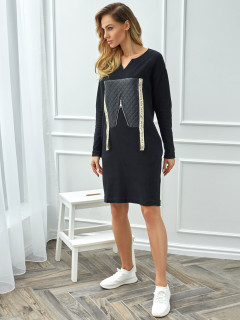  Sukienka prosta z aplikacją Eye For Fashion Lia