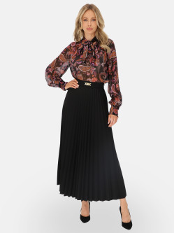 Czarna dzianinowa spódnica plisowana maxi L’AF Lorin