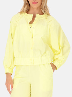 Kurtka bomberka z wiskozy w kolorze cytrynowym EyeForFashion