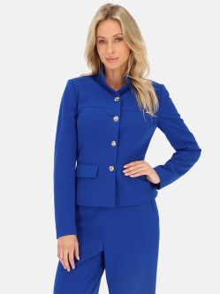 Niebieska marynarka ze stójką i złotymi guzikami L'AF Sycylia
