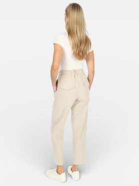 Beżowe spodnie damskie typu chinosy plus size Potis and Verso Ben