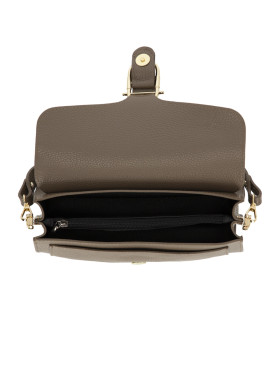 Elegancka torebka damska brązowa crossbody z klapą L’AF