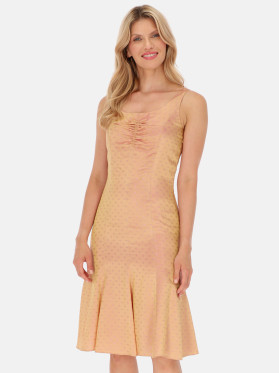 Elegancka sukienka z marszczeniem z przodu Potis & Verso Rosana