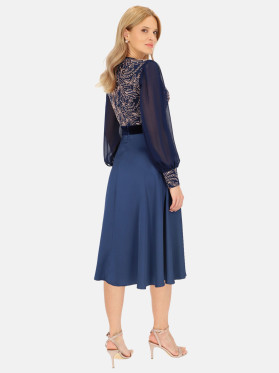 Granatowa sukienka wizytowa Potis & Verso Leonarda