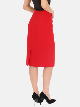 Czerwona spódnica ołówkowa z rozcięciem Potis & Verso Maren