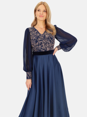 Granatowa sukienka wizytowa Potis & Verso Leonarda