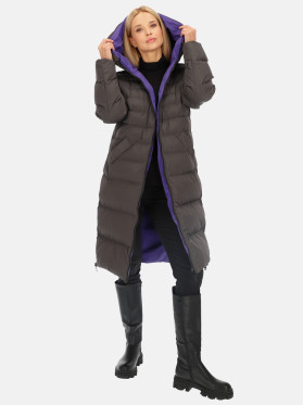Dwustronny płaszcz damski z kapturem Rino & Pelle Keila