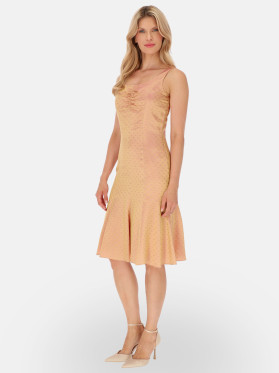 Elegancka sukienka z marszczeniem z przodu Potis & Verso Rosana