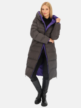 Dwustronny płaszcz damski z kapturem Rino & Pelle Keila