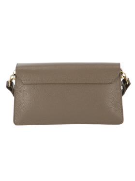 Elegancka torebka damska brązowa crossbody z klapą L’AF