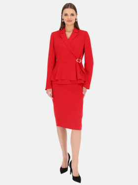 Czerwona spódnica ołówkowa z rozcięciem Potis & Verso Maren