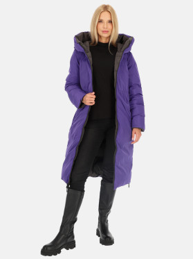 Dwustronny płaszcz damski z kapturem Rino & Pelle Keila