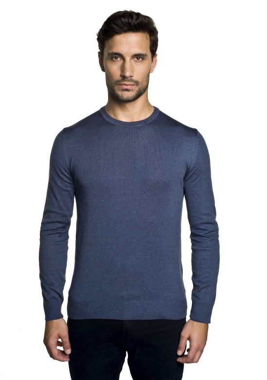  Niebiski sweter typu półgolf Recman Nagel 0001