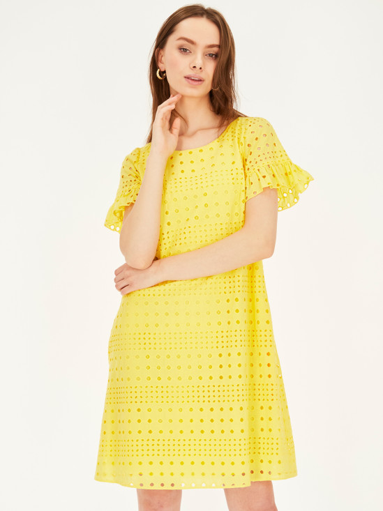  Żółta bawełniana sukienka L'AF Olli