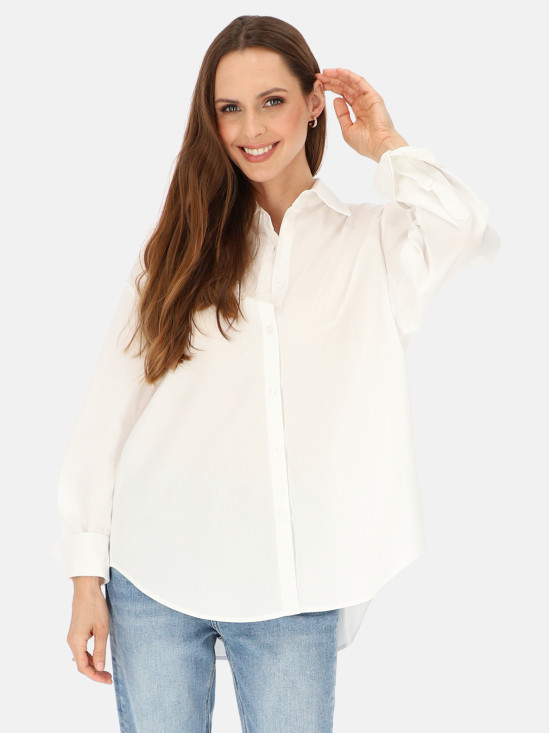  Biała koszula damska bawełniana oversize L'AF Keri