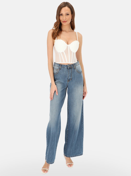  Elegancki biały modelujący gorset L'AF Gaja