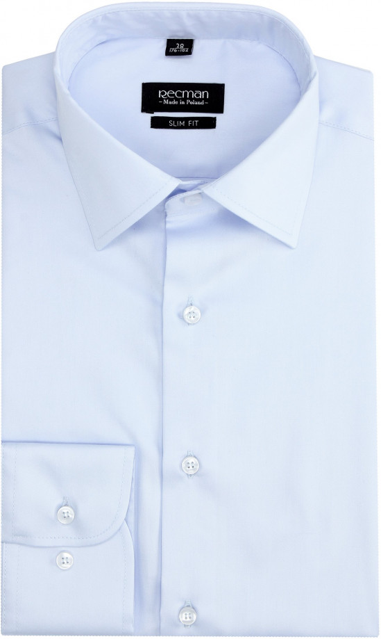  Niebieska bawełniana koszula Recman Versone 2509 L slim fit