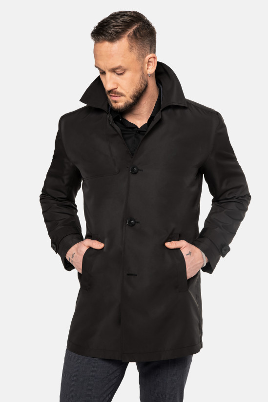  Czarny płaszcz Recman Enval