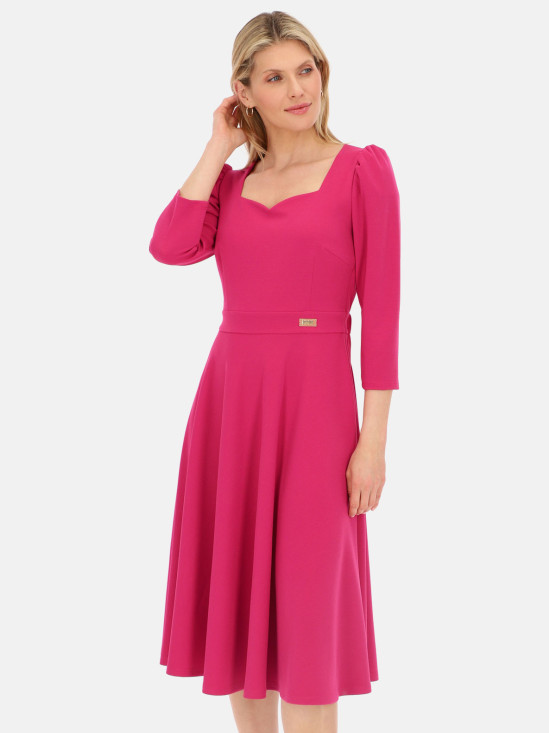  Różowa sukienka rozkloszowana midi L'AF Santana