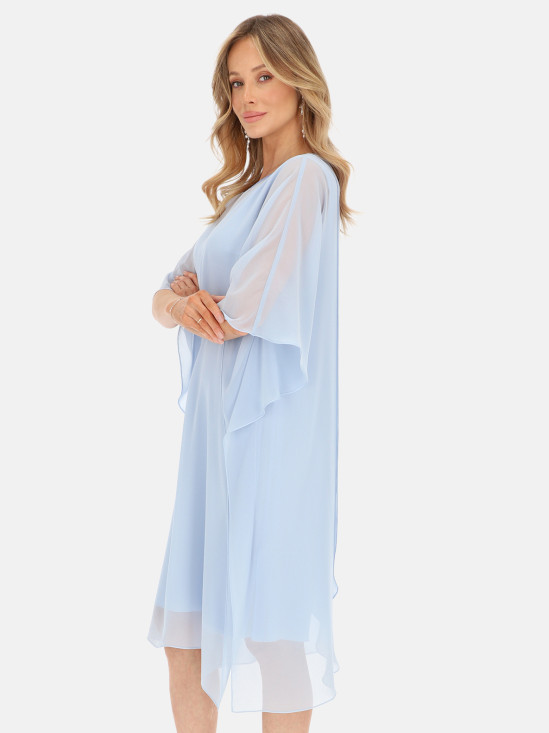  Elegancka błękitna sukienka z szyfonu Potis & Verso Bianca