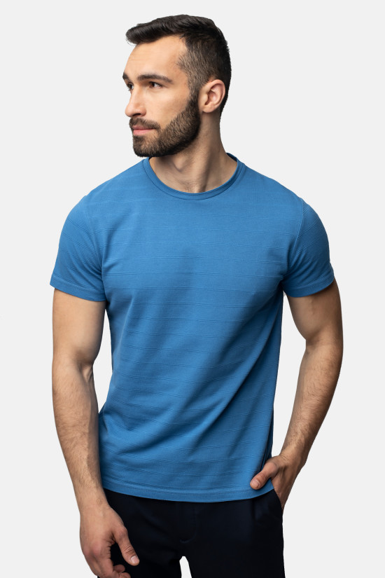  Bawełniany t-shirt w prążki Recman Covas