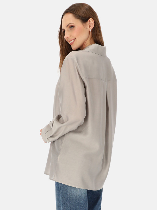  Szara elegancka koszula damska L’AF Pola