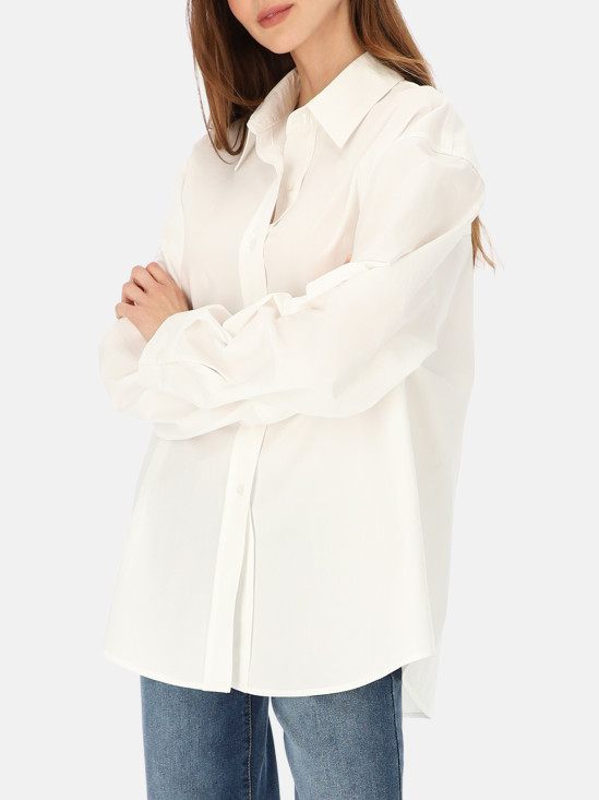  Biała koszula damska bawełniana oversize Potis & Verso Terra