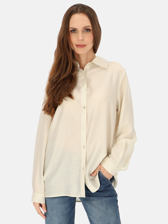  Beżowa elegancka koszula damska L’AF Pola