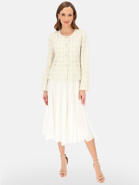  Kremowa elegancka marynarka tweedowa L'AF Dori