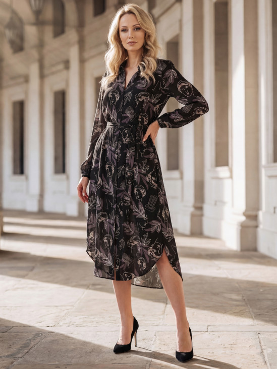  Długa casualowa sukienka z wiskozy L'AF Jerry