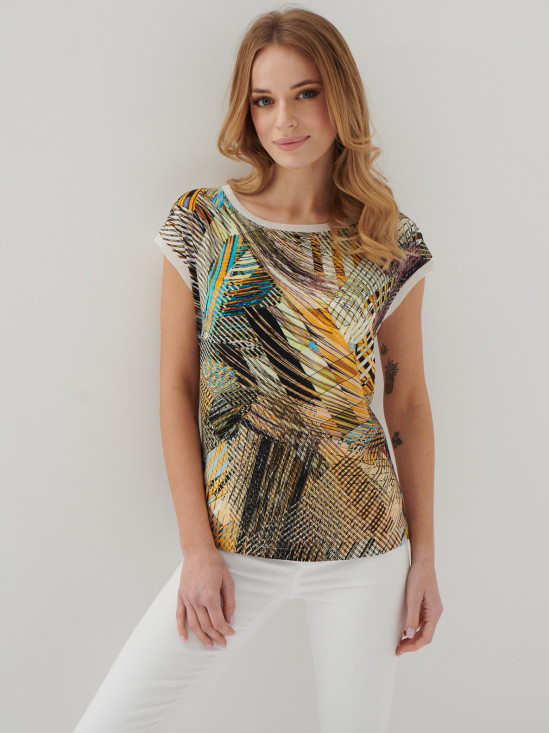  Bluzka z abstrakcyjnym wzorem Sunwear
