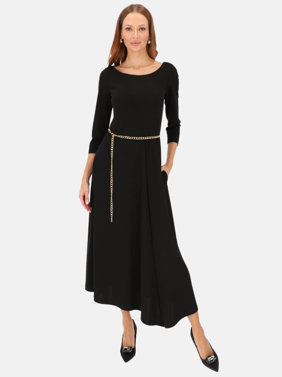  Czarna dzianinowa sukienka maxi L'AF Brenda