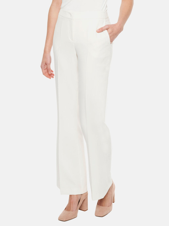  Eleganckie białe spodnie damskie w kant Potis & Verso Teo