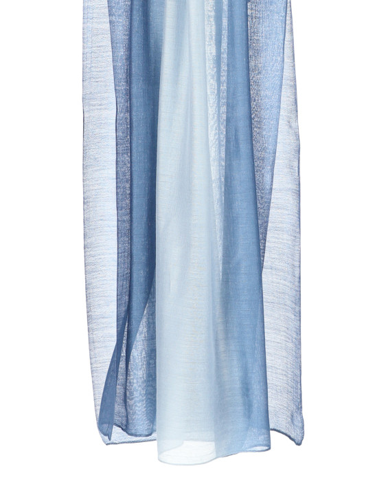  Niebieski szal jedwabno-bawełniany ombre Potis & Verso