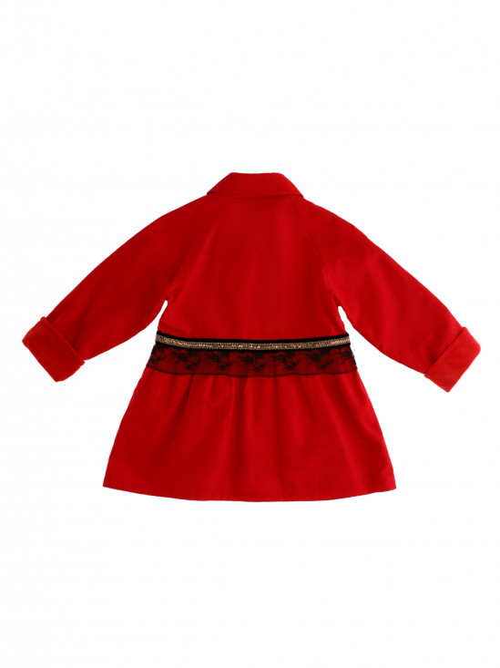  Płaszcz czerwony z koronką Anima by Justyna Steczkowska